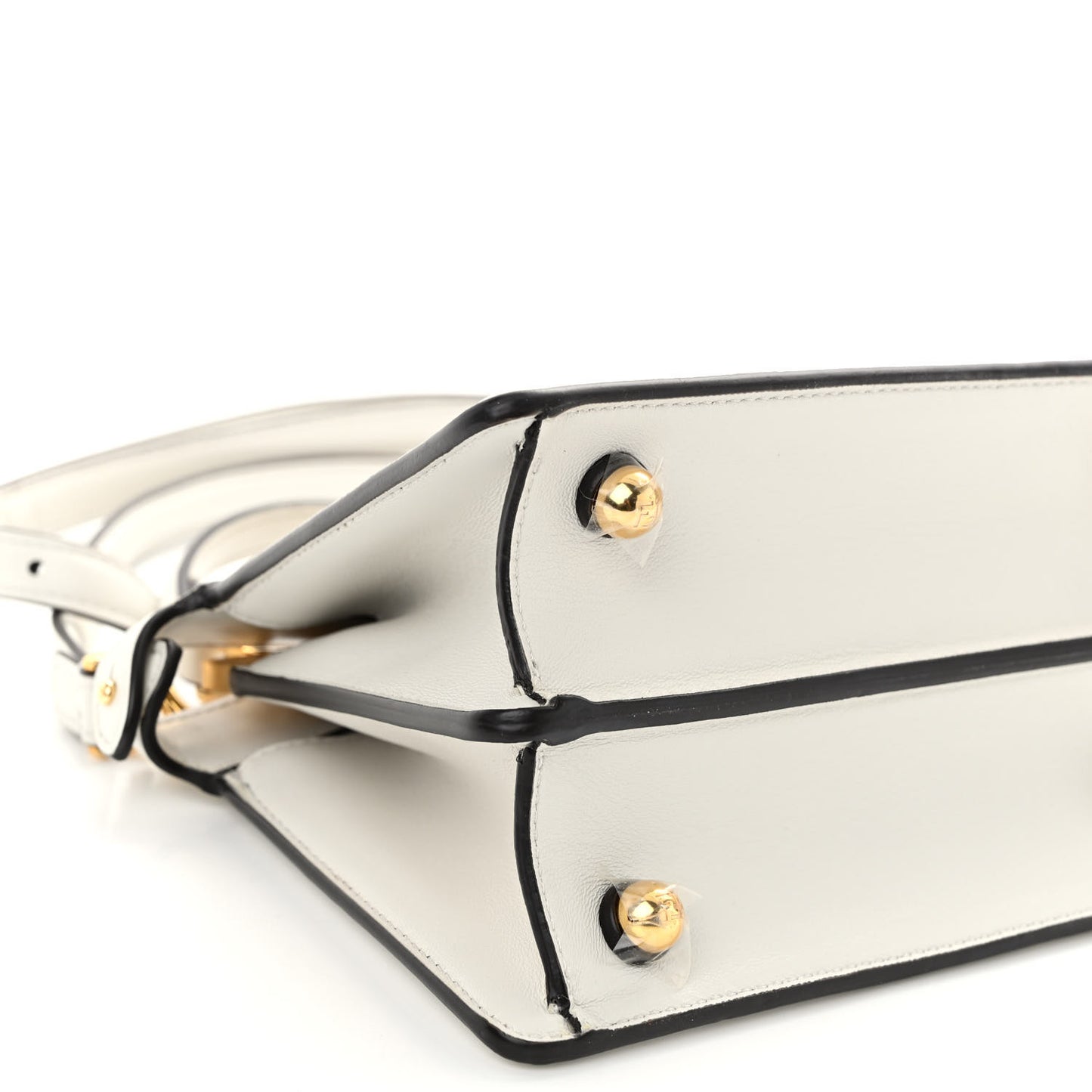 Shiny Nappa Petite Peekaboo I SEE U Satchel White