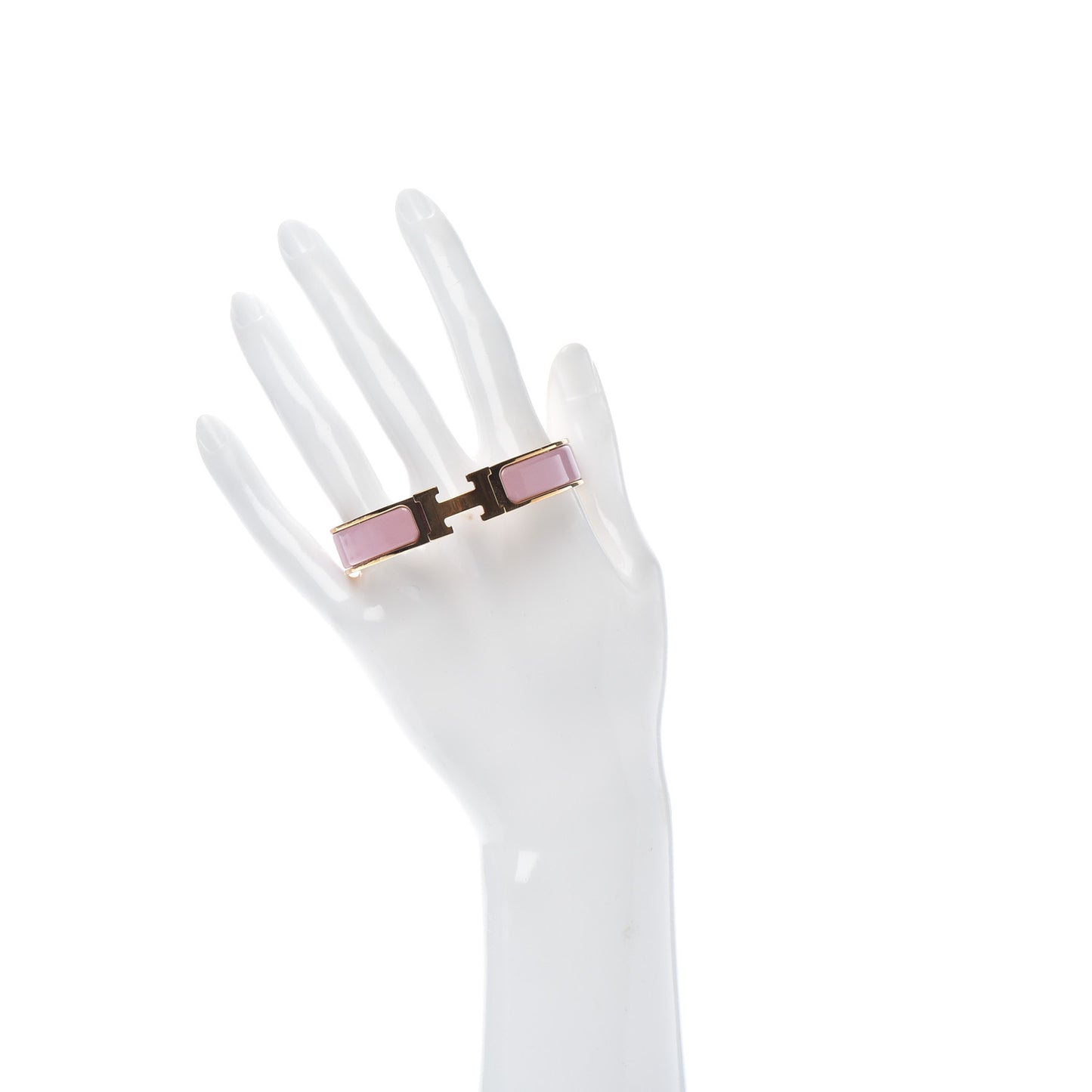 Enamel Narrow Clic Clac H Bracelet PM Rose Dragee