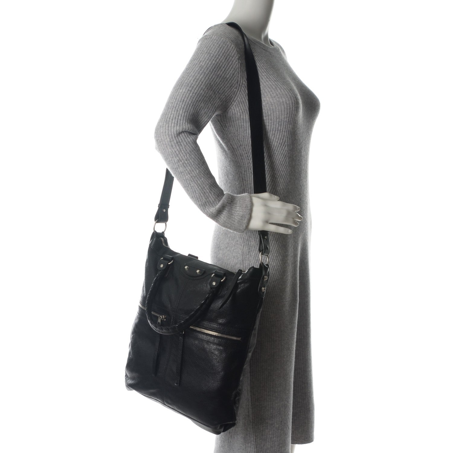Balenciaga Agneau Classic Hardware Square Tote Black 2 of 7