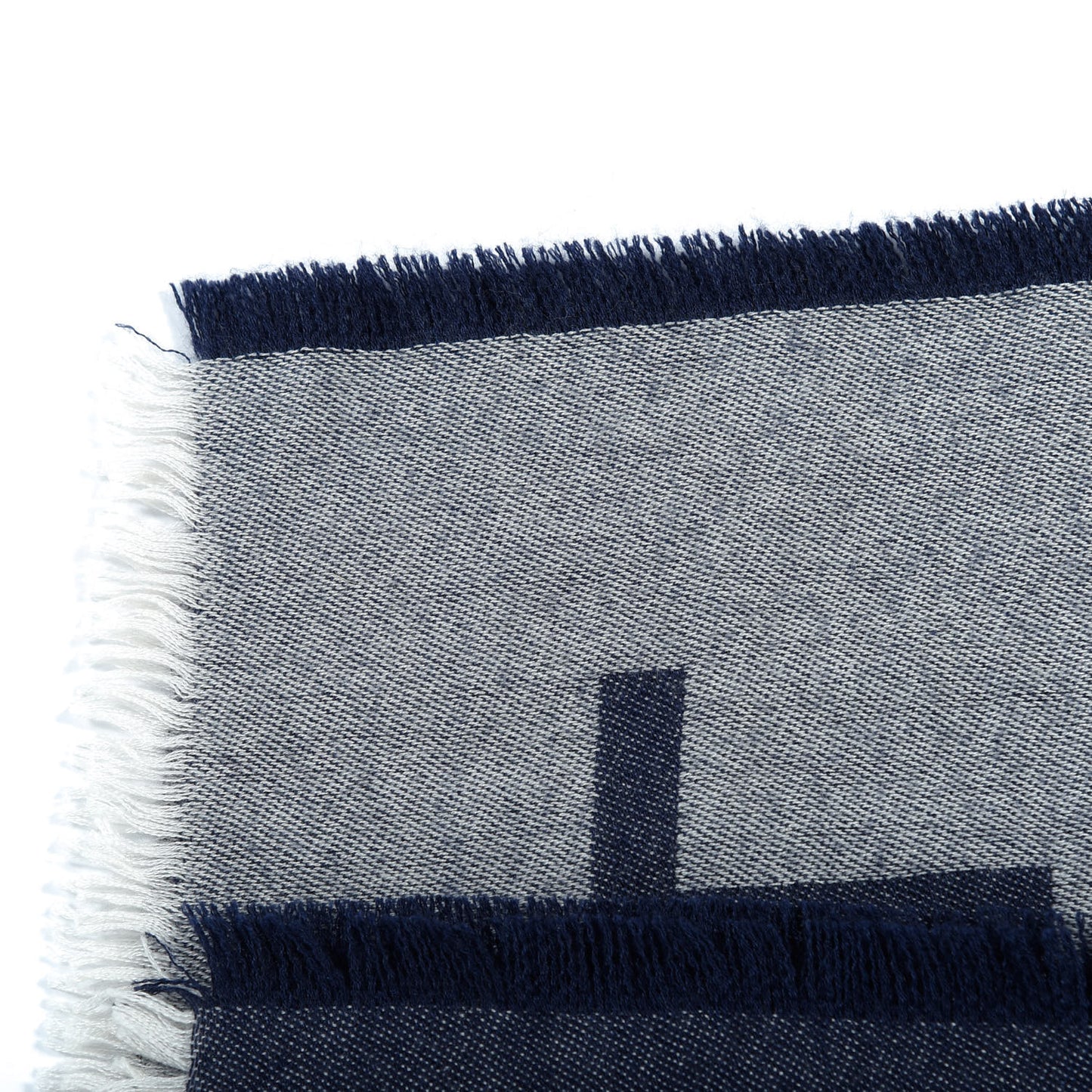 Cashmere Silk CC Logo Stole Navy