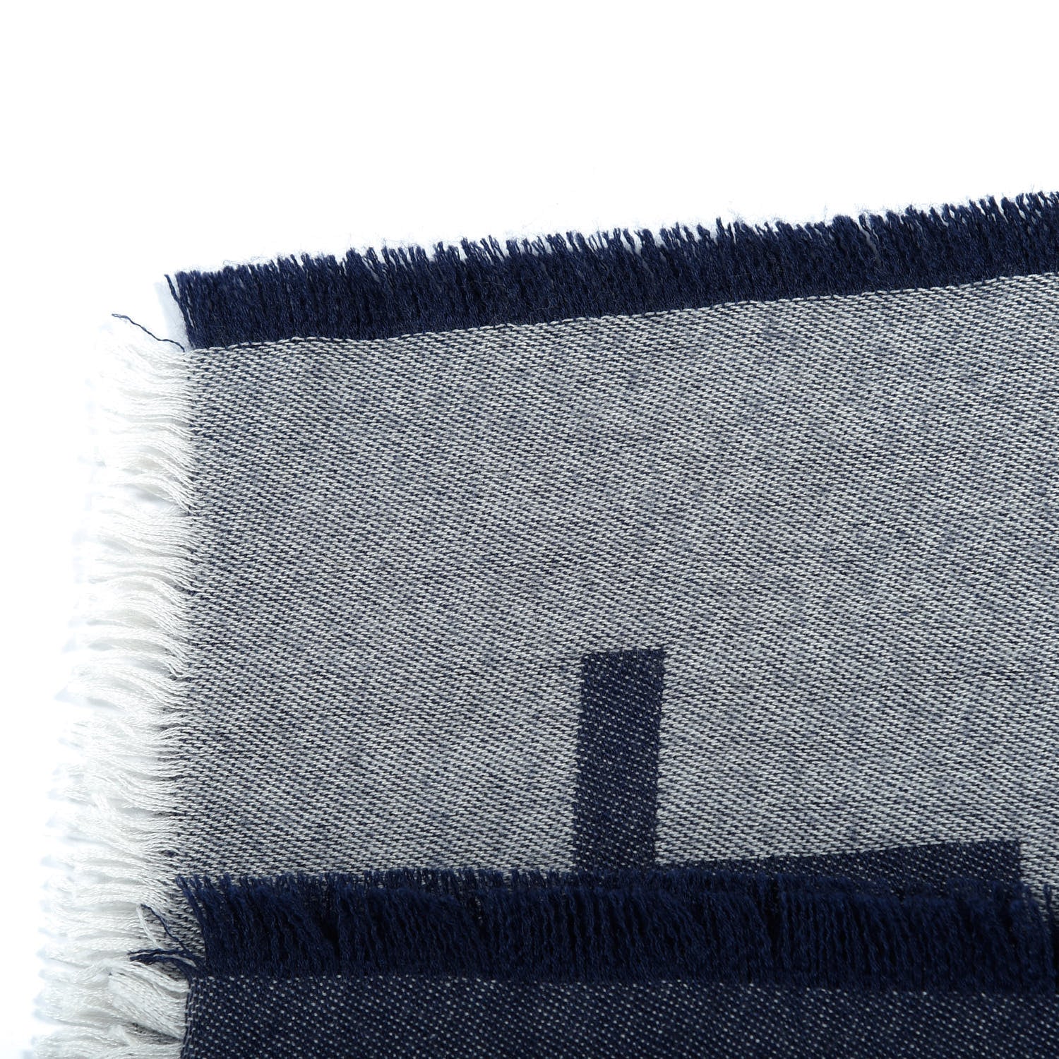 Chanel Cashmere Silk CC Logo Stole Navy 5 of 7