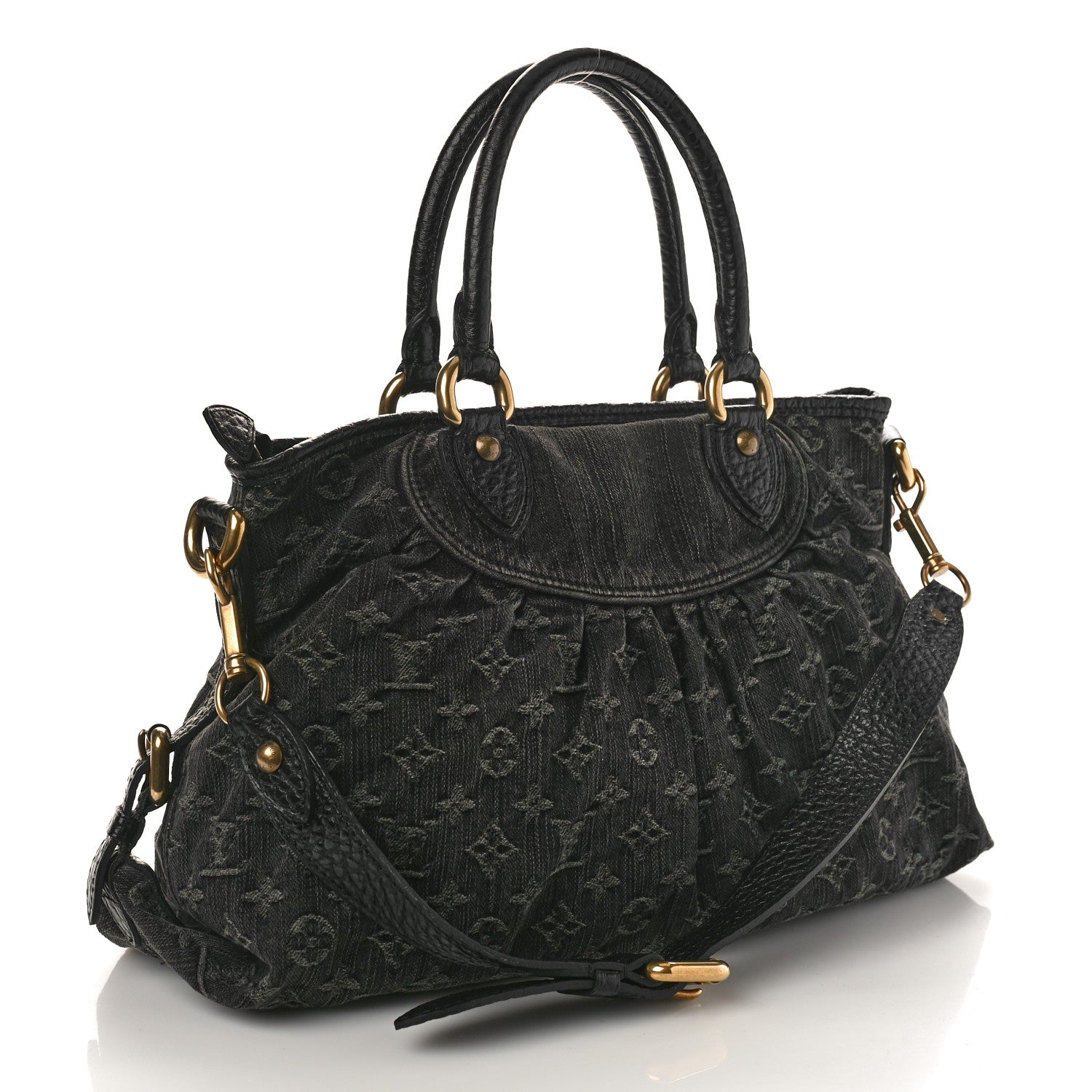 Louis Vuitton Denim Neo Cabby MM Black 2 of 8