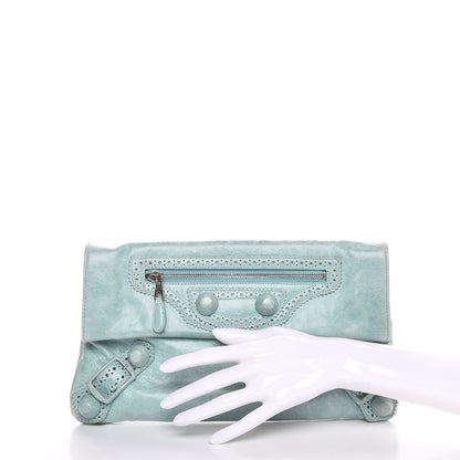 Balenciaga Agneau Giant Brogues Hardware Envelope Clutch Maldives 2 of 8