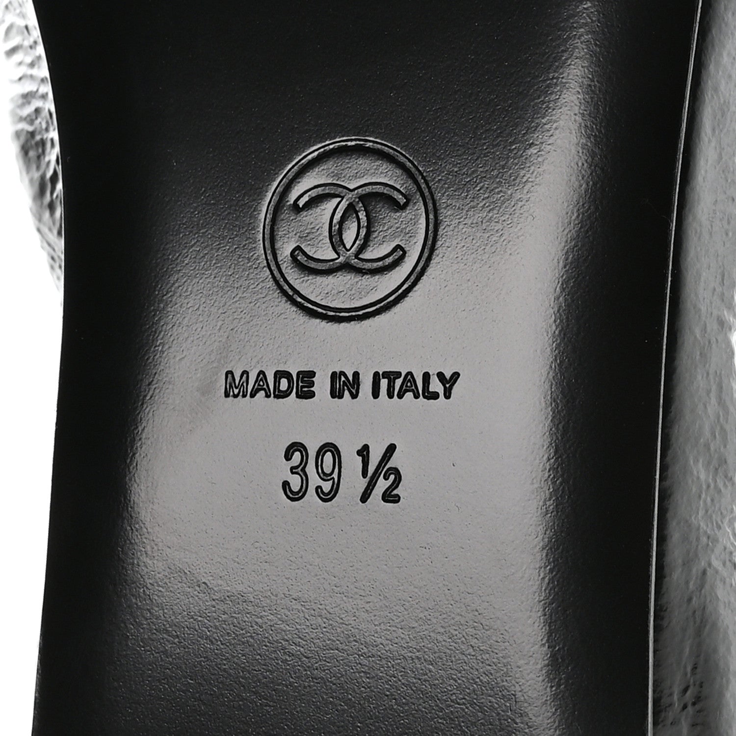 Chanel Lambskin Shiny Goatskin Calfskin Ballerina Flats 39.5 Black