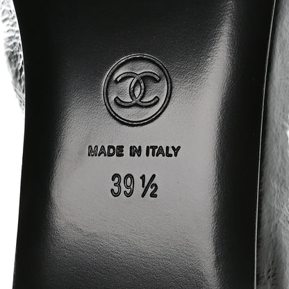 Chanel Lambskin Shiny Goatskin Calfskin Ballerina Flats 39.5 Black 7 of 9
