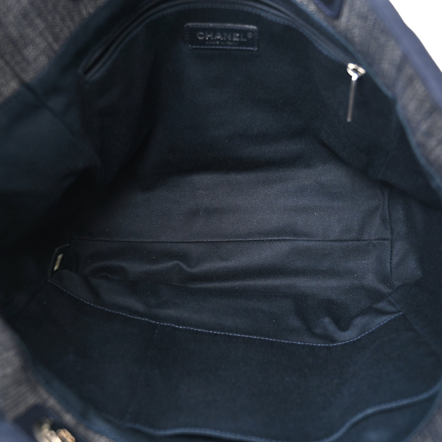 Denim Small Deauville Tote Blue Orange