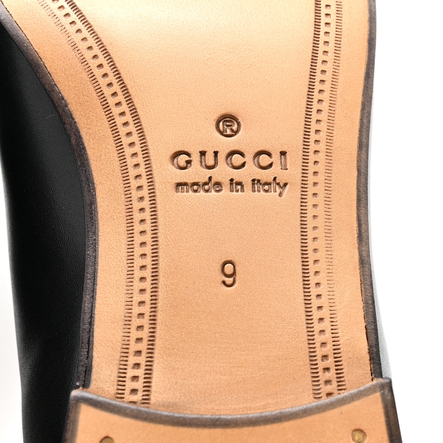 Real Betis Glamour GG Embossed Calfskin Mens Jordy Horsebit Loafers 9 Black