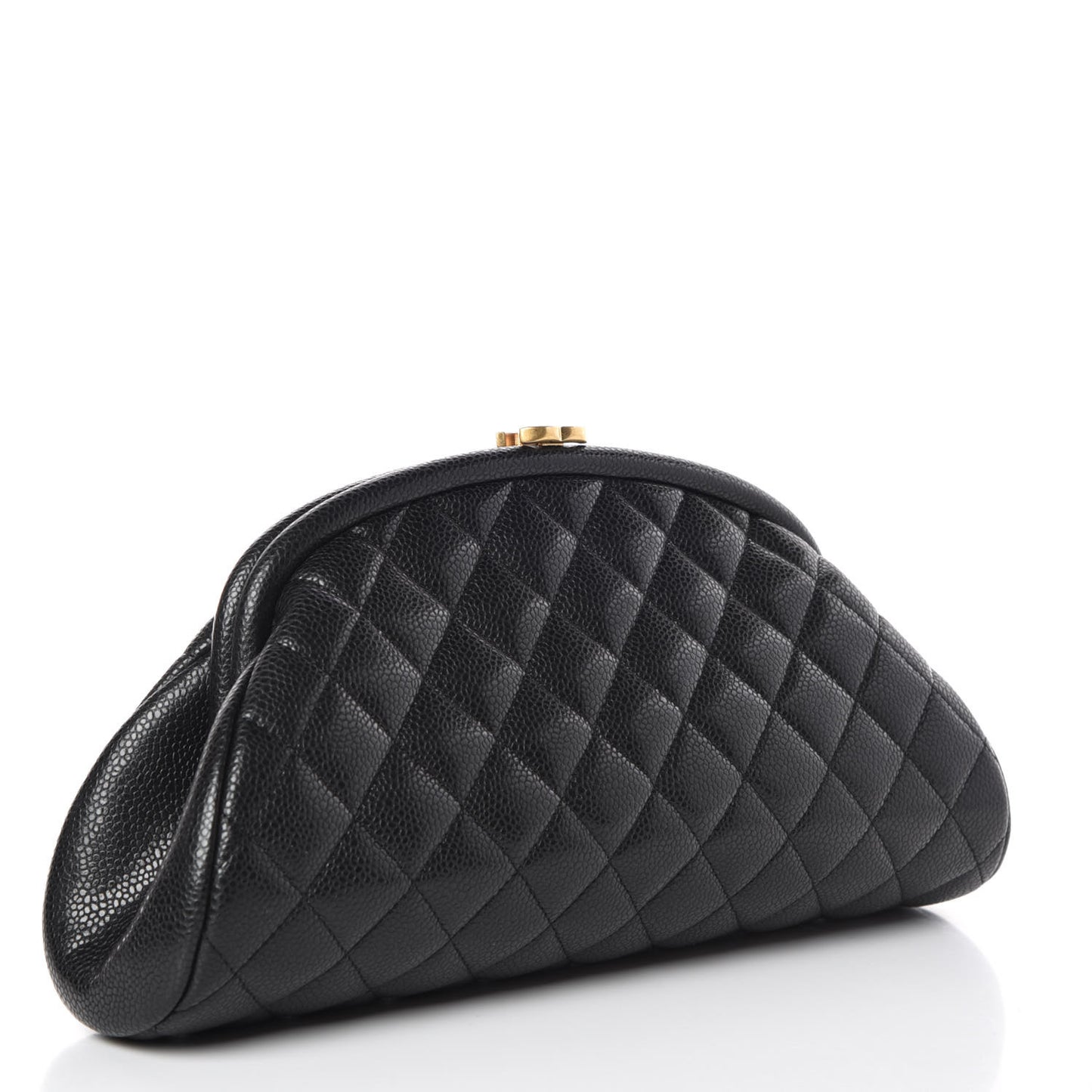Caviar Quilted Timeless Clutch Black