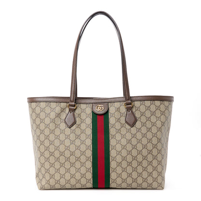 Gucci GG Supreme Monogram Medium Ophidia Shopping Tote Brown 1 of 13
