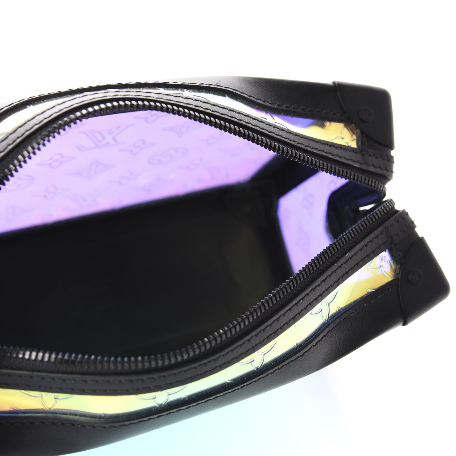 Louis Vuitton Calfskin PVC Monogram Solar Ray Soft Trunk Iridescent Prism Black 5 of 9