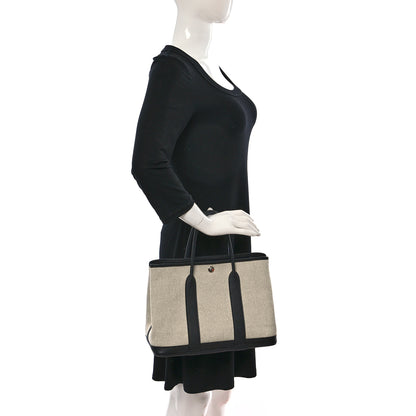 Hermes Toile Negonda Garden Party 30 TPM Black Ecru 2 of 12