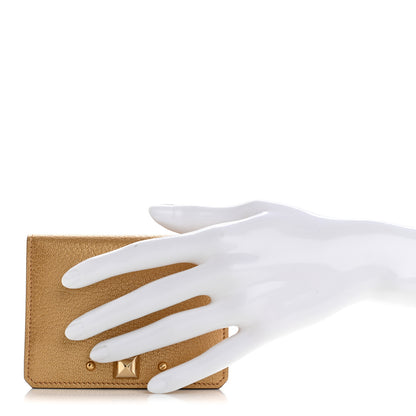 Hermes Metallic Chevre Chamkilight Medor Card Holder Dore 2 of 9