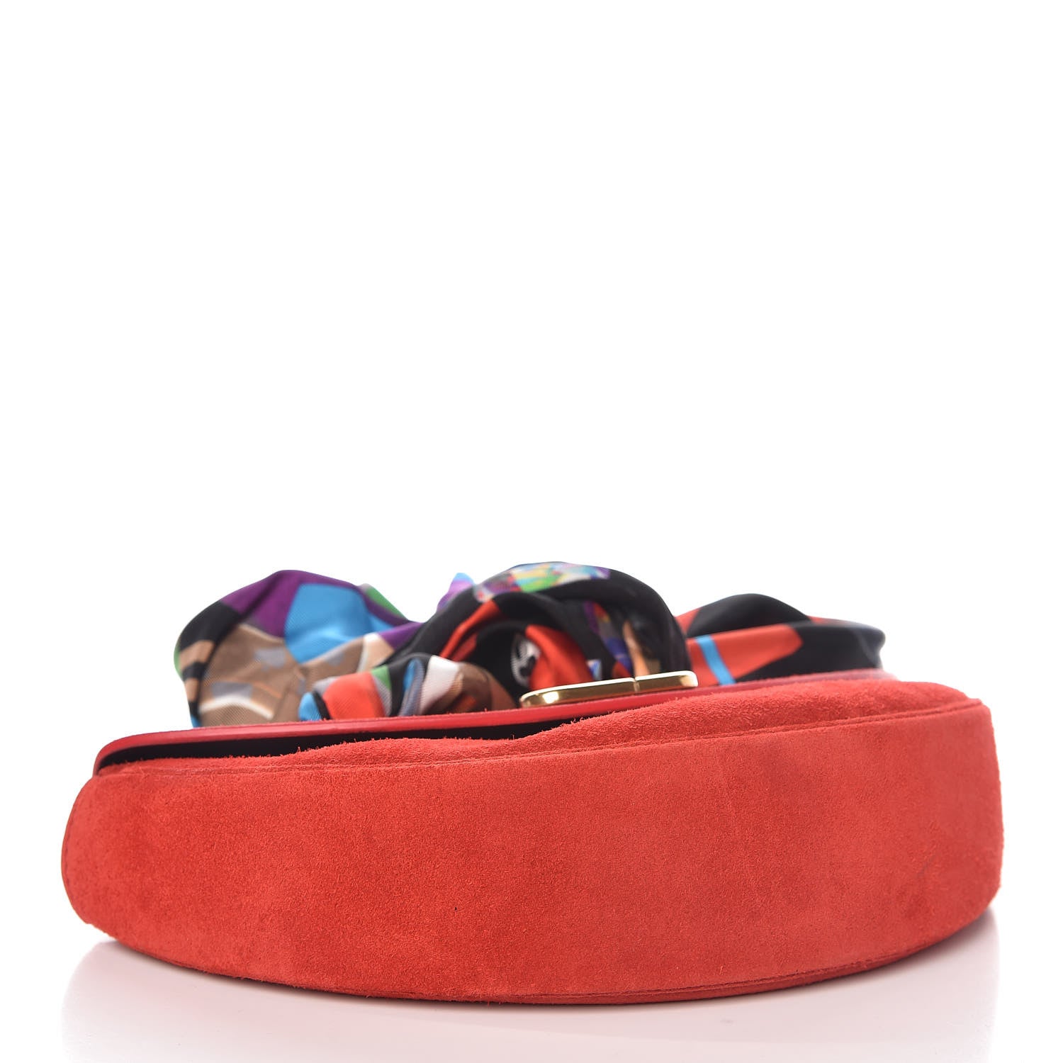 Balenciaga Suede Opera Clutch Bag Red 4 of 8