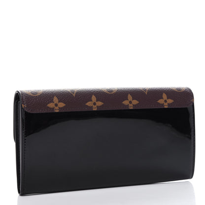 Louis Vuitton Patent Calfskin Monogram Cherrywood Wallet Black 3 of 8