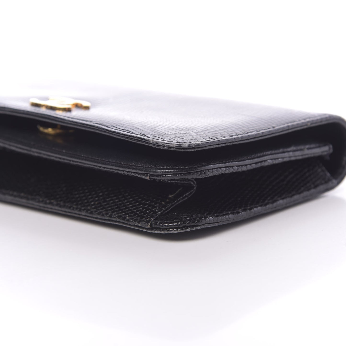 Lizard Mini Single Flap Black