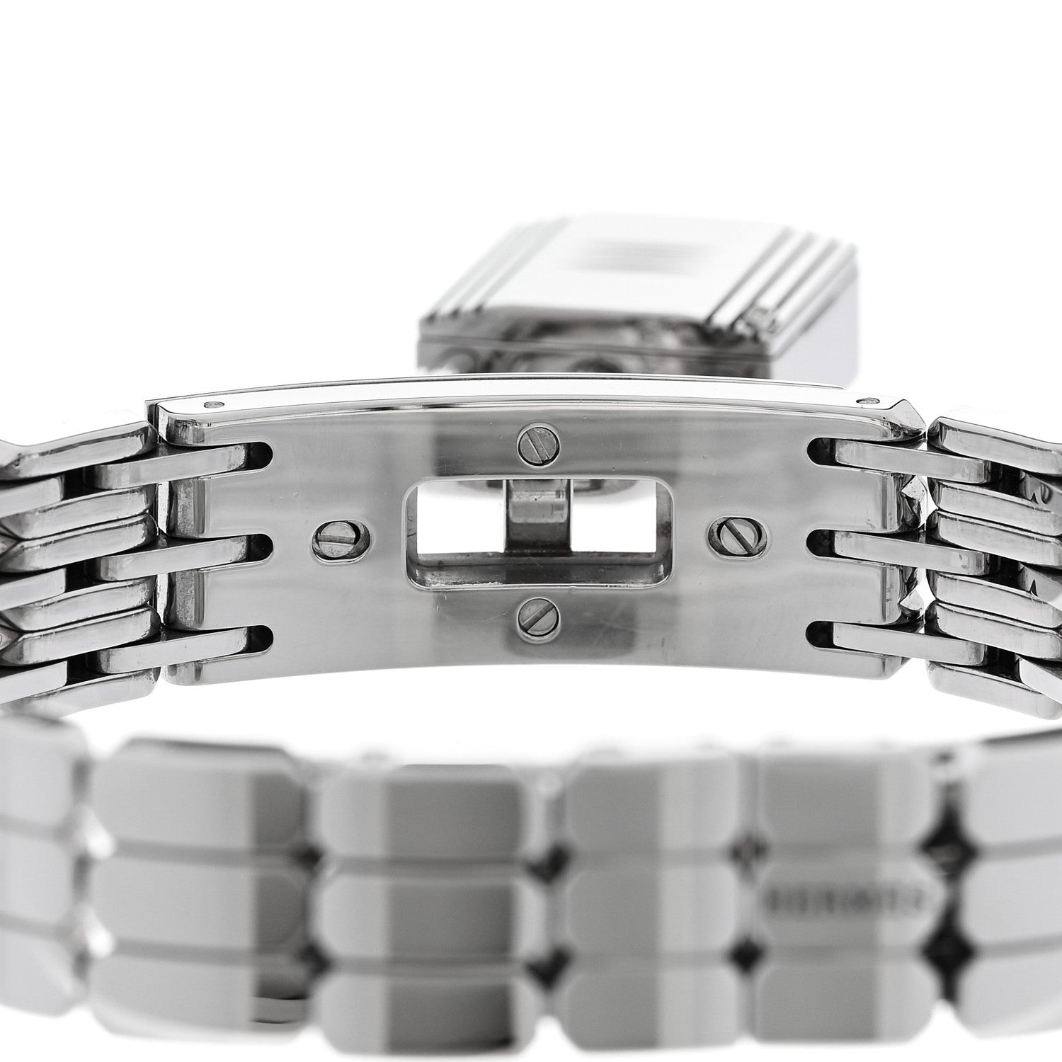 Hermes Stainless Steel Diamond Pave 16mm Kelly Quartz Watch 4 of 5