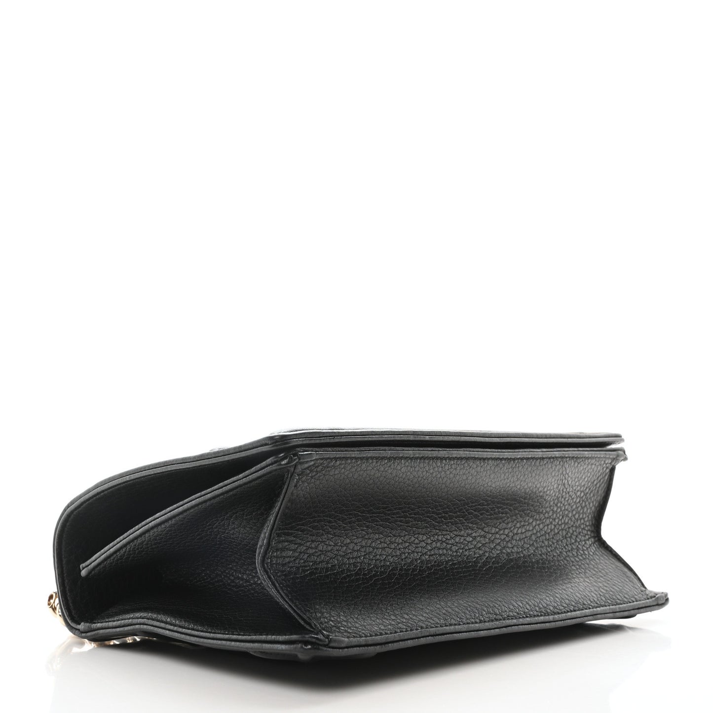 Grained Calfskin Medium Diorama Flap Bag Black