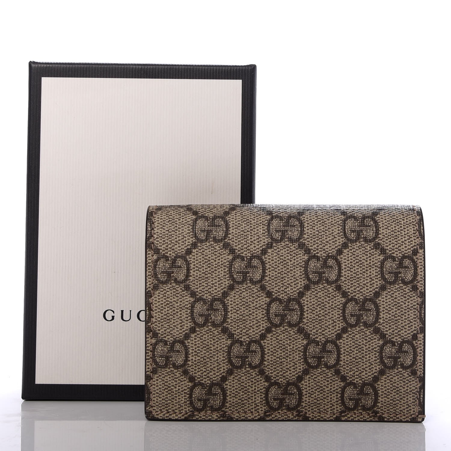 Gucci GG Supreme Monogram Card Case Beige 7 of 7