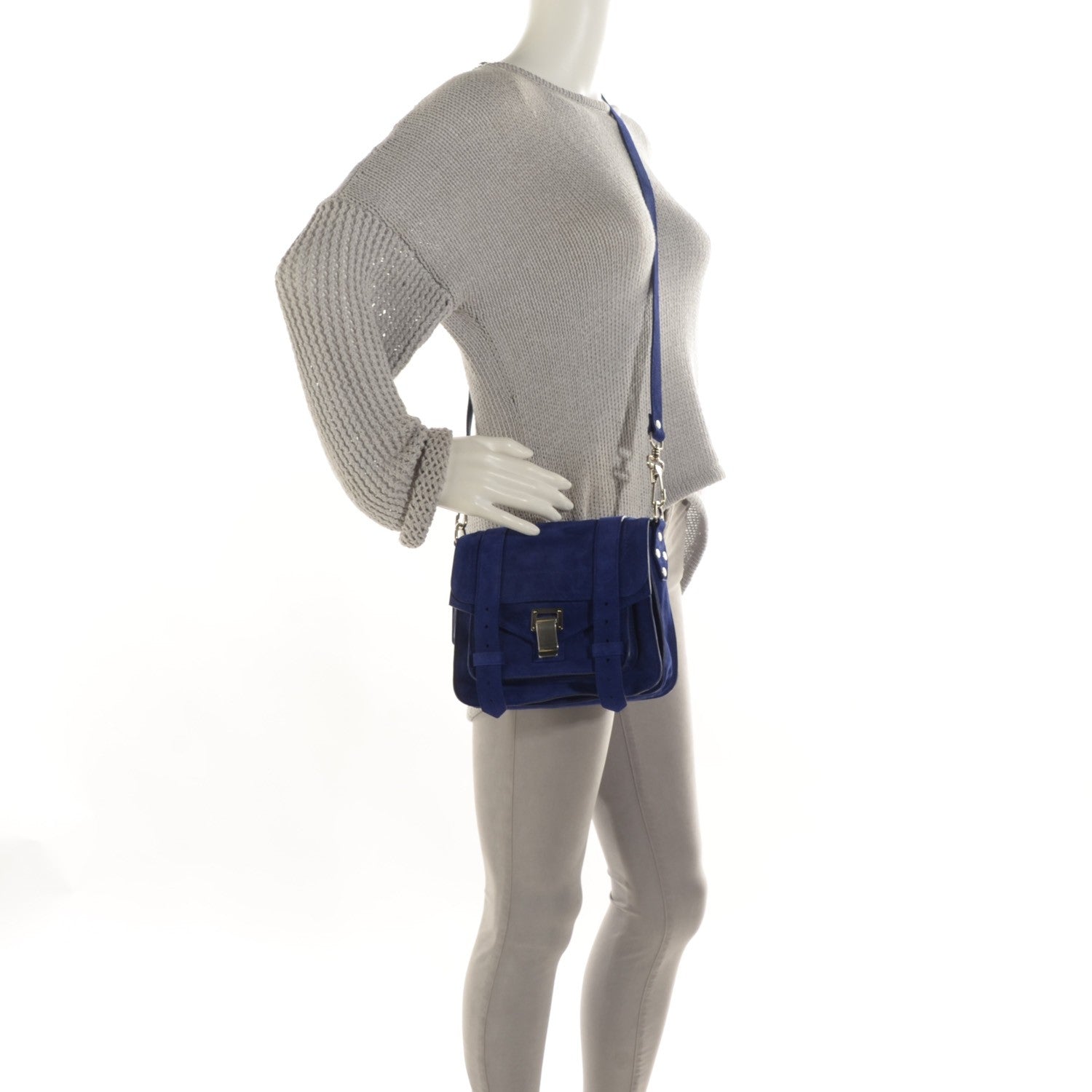 Proenza Schouler Suede PS1 Mini Pouch Messenger Violet 6 of 13