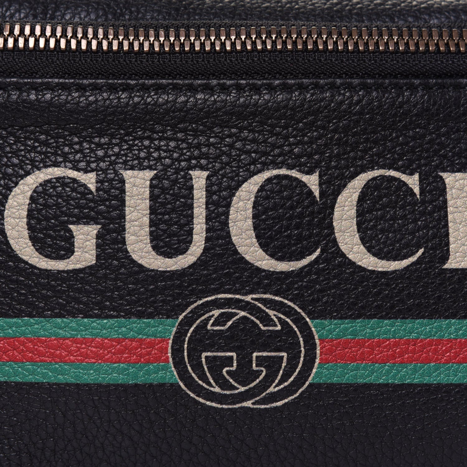 Gucci Grained Calfskin Small Logo Belt Bag Black 7 of 11