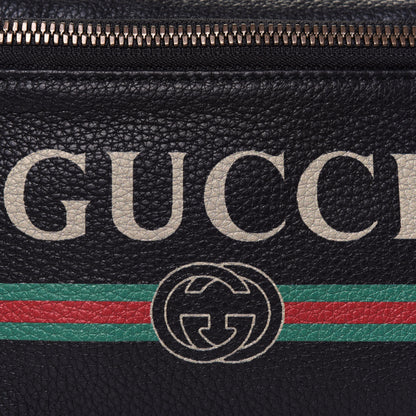 Gucci Grained Calfskin Small Logo Belt Bag Black 7 of 11