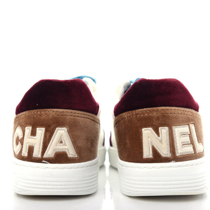 Chanel Calfskin Velvet Womens Logo Sneakers 38 Multicolor 7 of 11