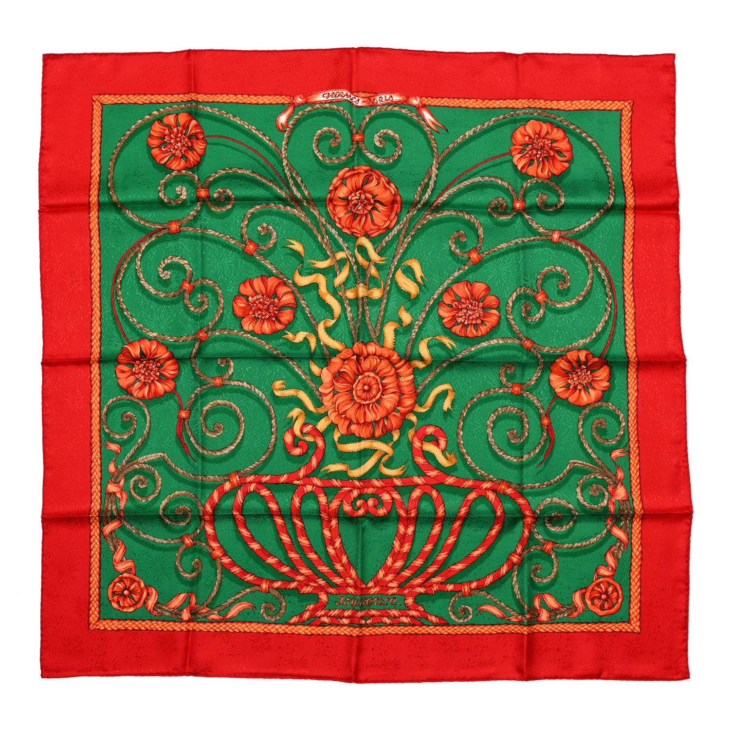 Hermes Jacquard Silk Jouvence Scarf 90 1 of 5