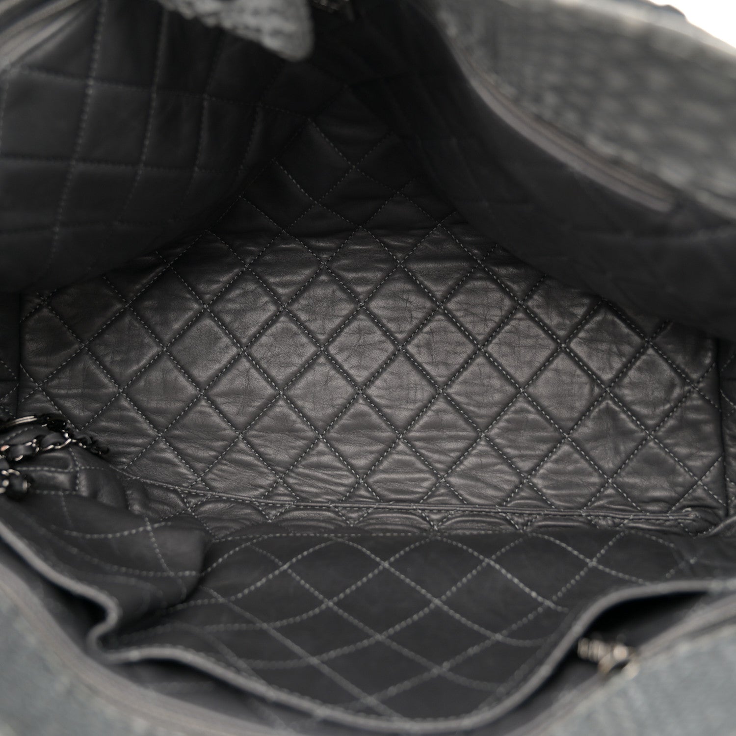 Chanel Snakeskin Executive Cerf Shopper Tote Grey 5 of 12