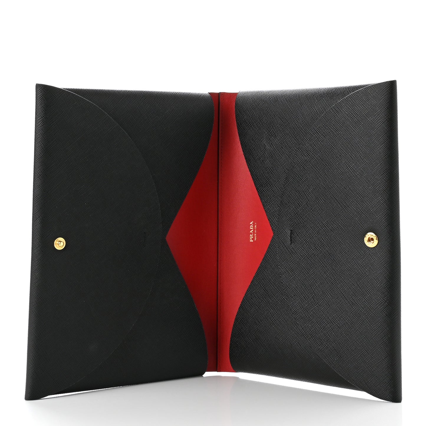 Saffiano Pouch Black Rosso