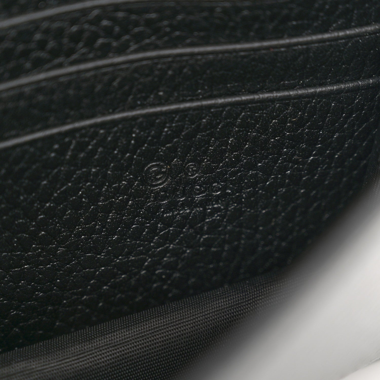 Gucci Dollar Calfskin Interlocking G Chain Wallet Black 6 of 11