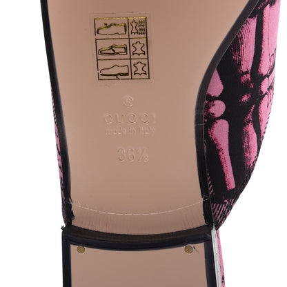Gucci Silk Satin Saint Romain Womens Princetown Slippers 36.5 Pink Black 6 of 9