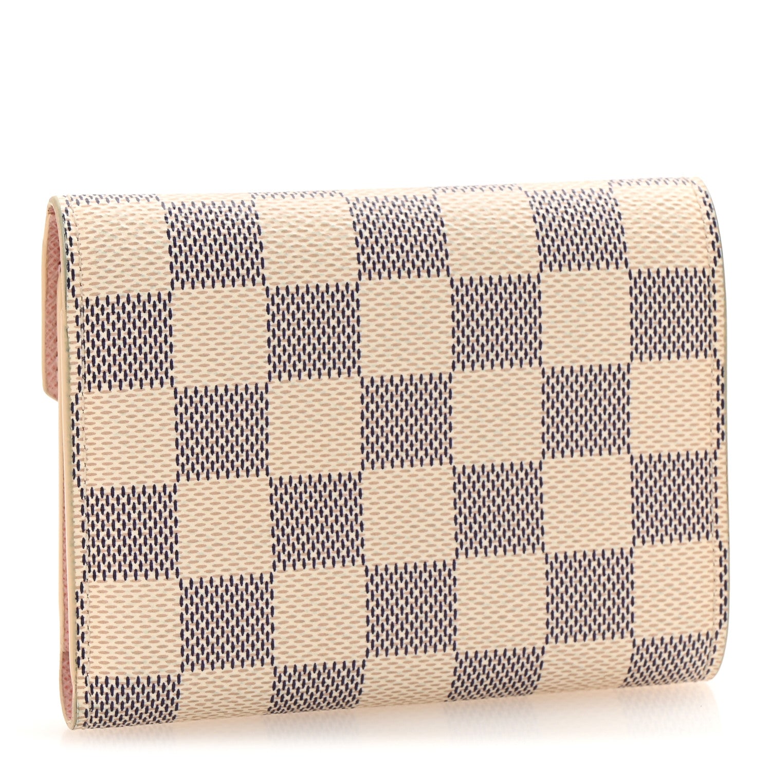 Louis Vuitton Damier Azur Victorine Wallet Rose Ballerine 3 of 7