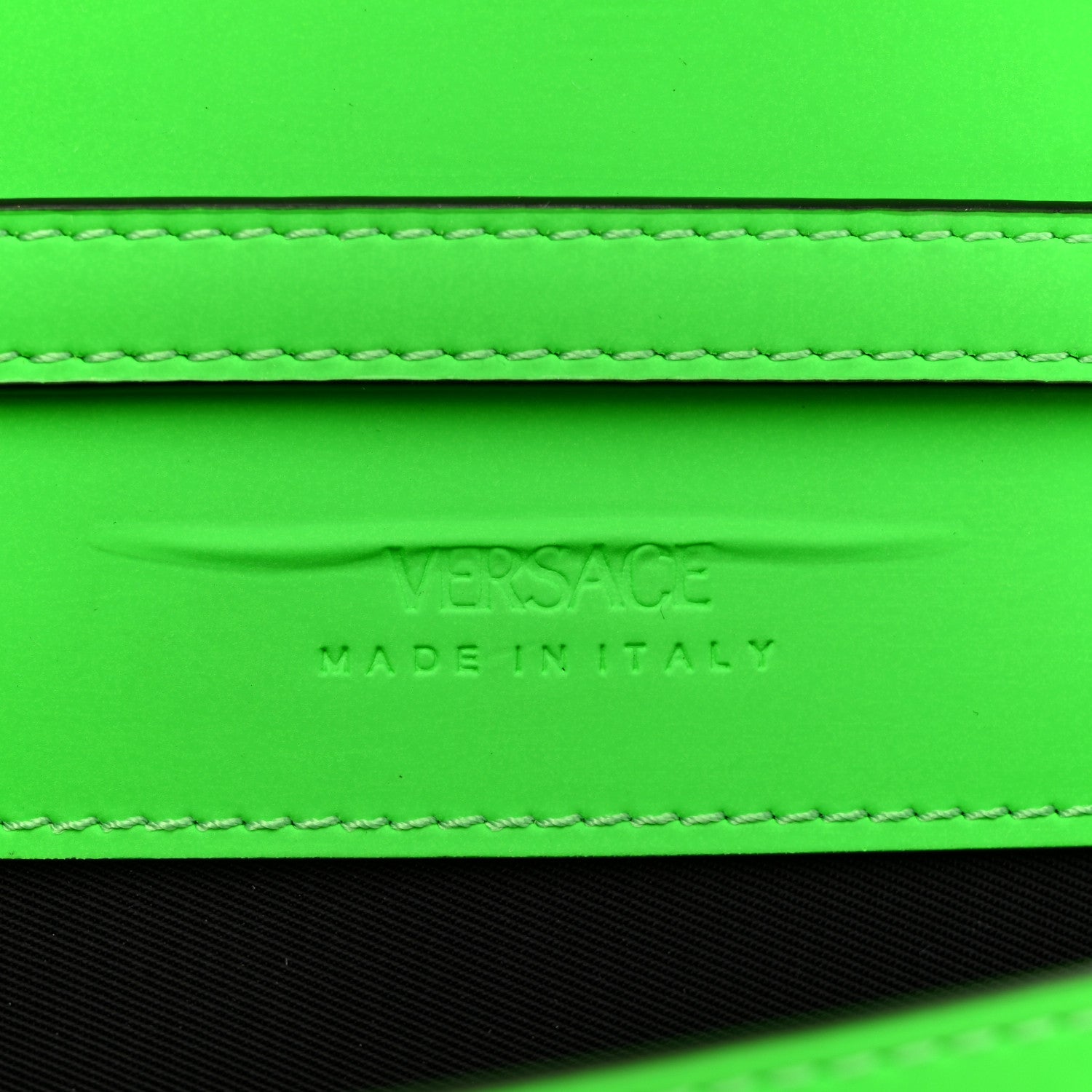 Versace Calfskin Rubber Medusa Shoulder Bag Lime 6 of 12