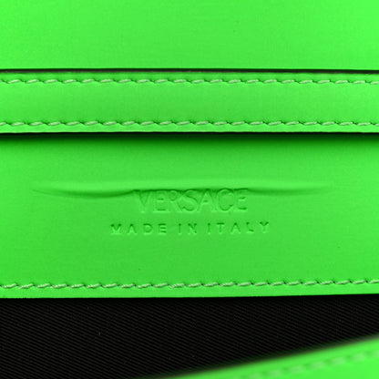 Versace Calfskin Rubber Medusa Shoulder Bag Lime 6 of 12