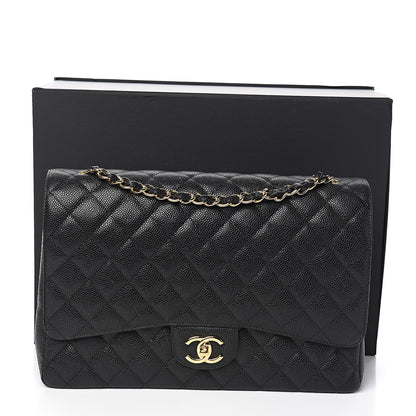 Chanel Caviar Quilted Maxi Double Flap Black 9 of 9