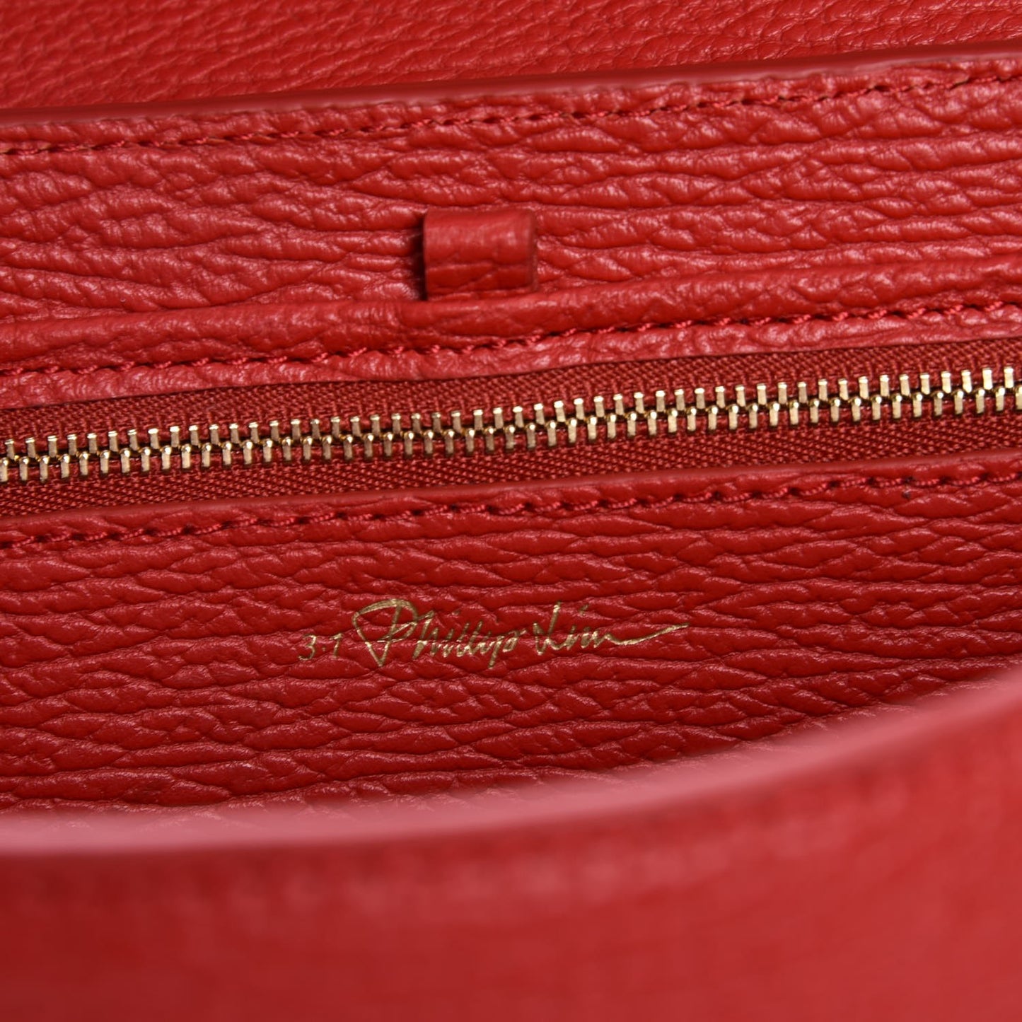 3.1 Textured Calfskin Medium Pashli Satchel Red