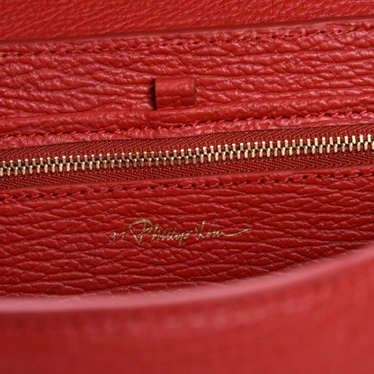 3.1 Phillip Lim 3.1 Textured Calfskin Medium Pashli Satchel Red 7 of 8