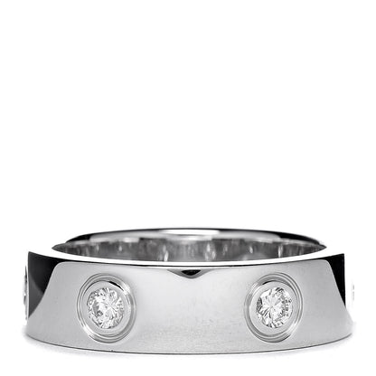 Cartier 18K White Gold 6 Diamond 5.5mm LOVE Ring 52 6 3 of 8
