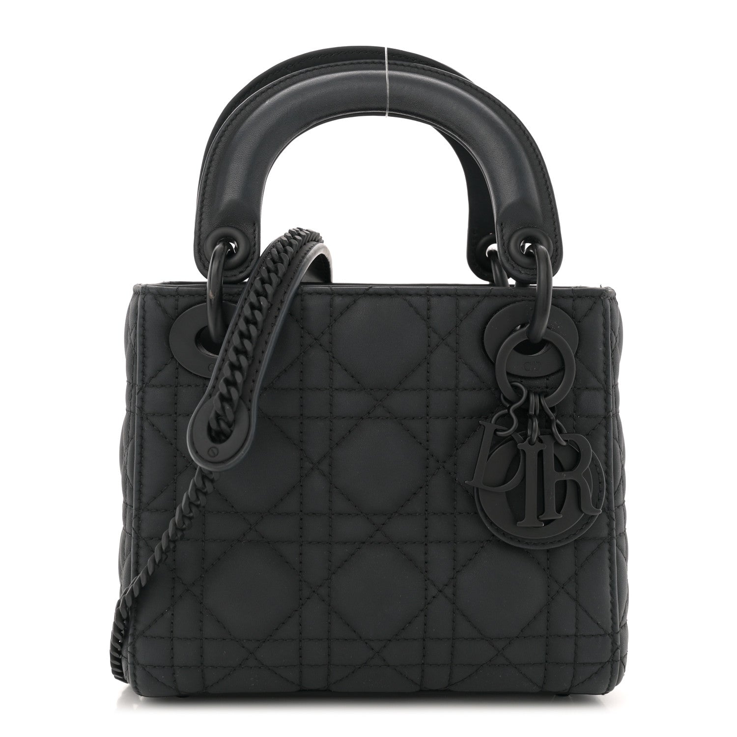 Christian Dior Ultra Matte Calfskin Cannage Mini Lady Dior Black 1 of 12