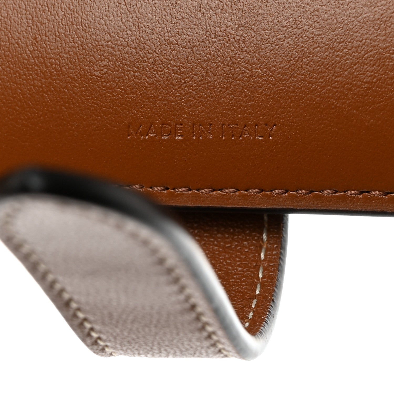 Celine Canvas Triomphe Medium Strap Wallet Tan 7 of 8