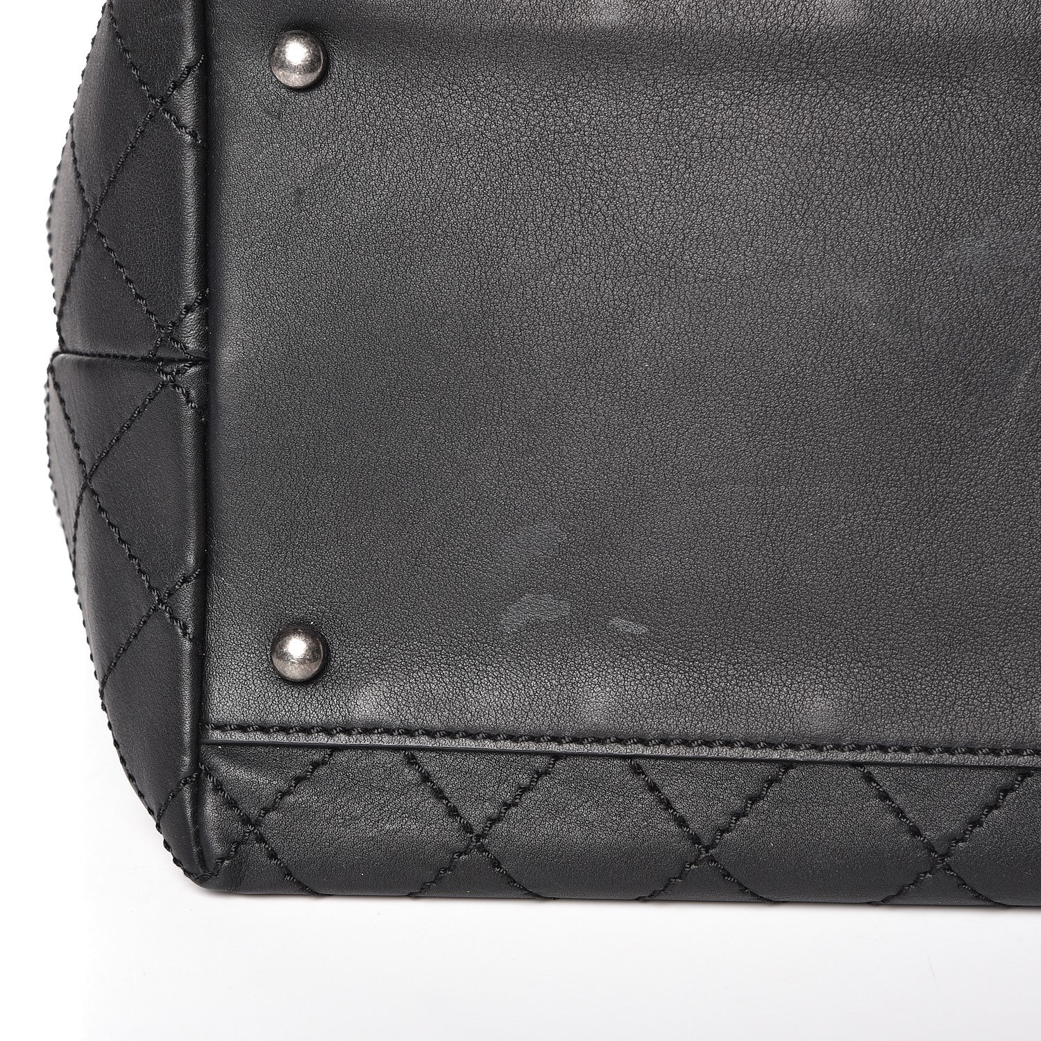 Chanel Calfskin Stitched Medium Shopping Tote Black 13 of 15