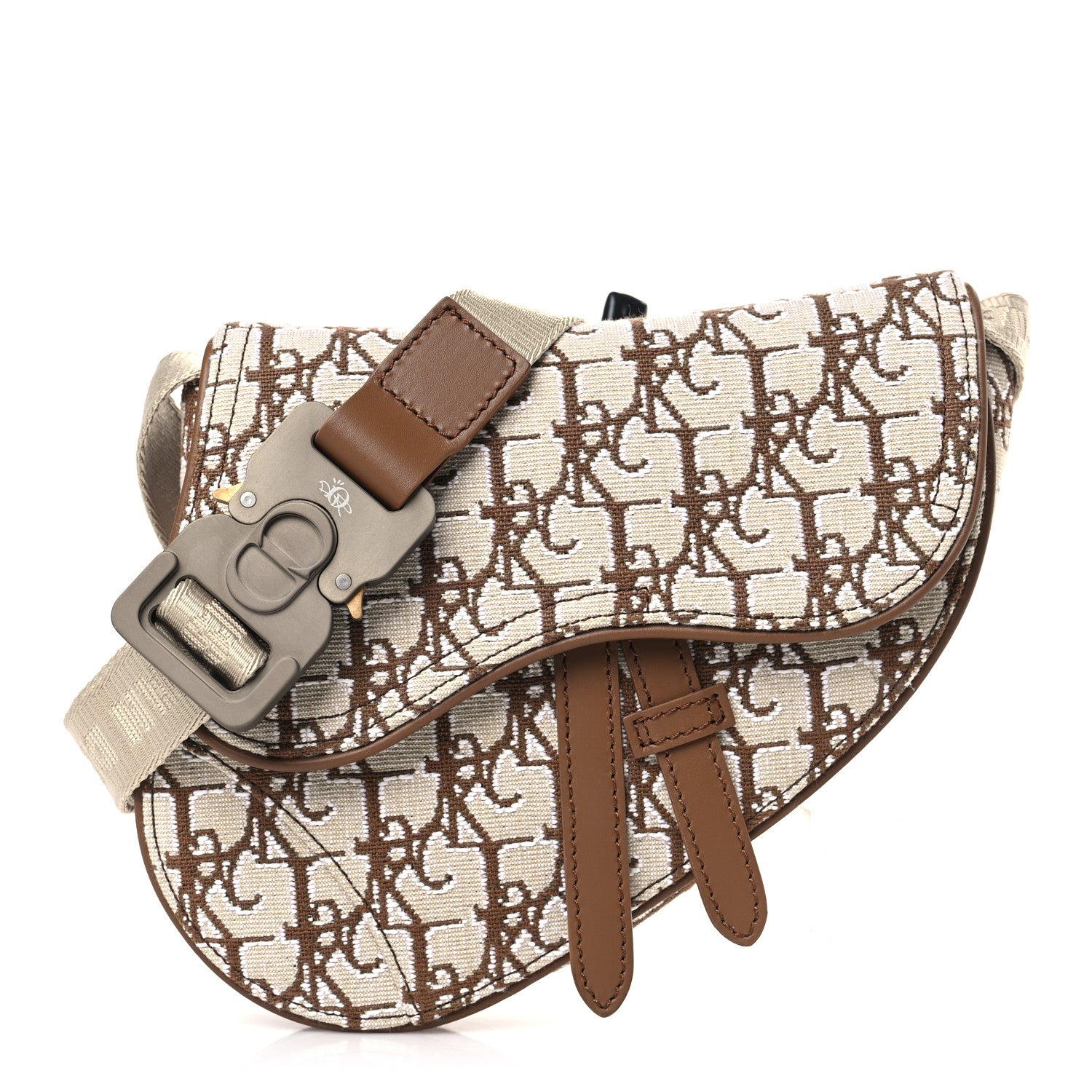 Christian Dior X CACTUS JACK Oblique Saddle Belt Bag Coffee 1 of 8