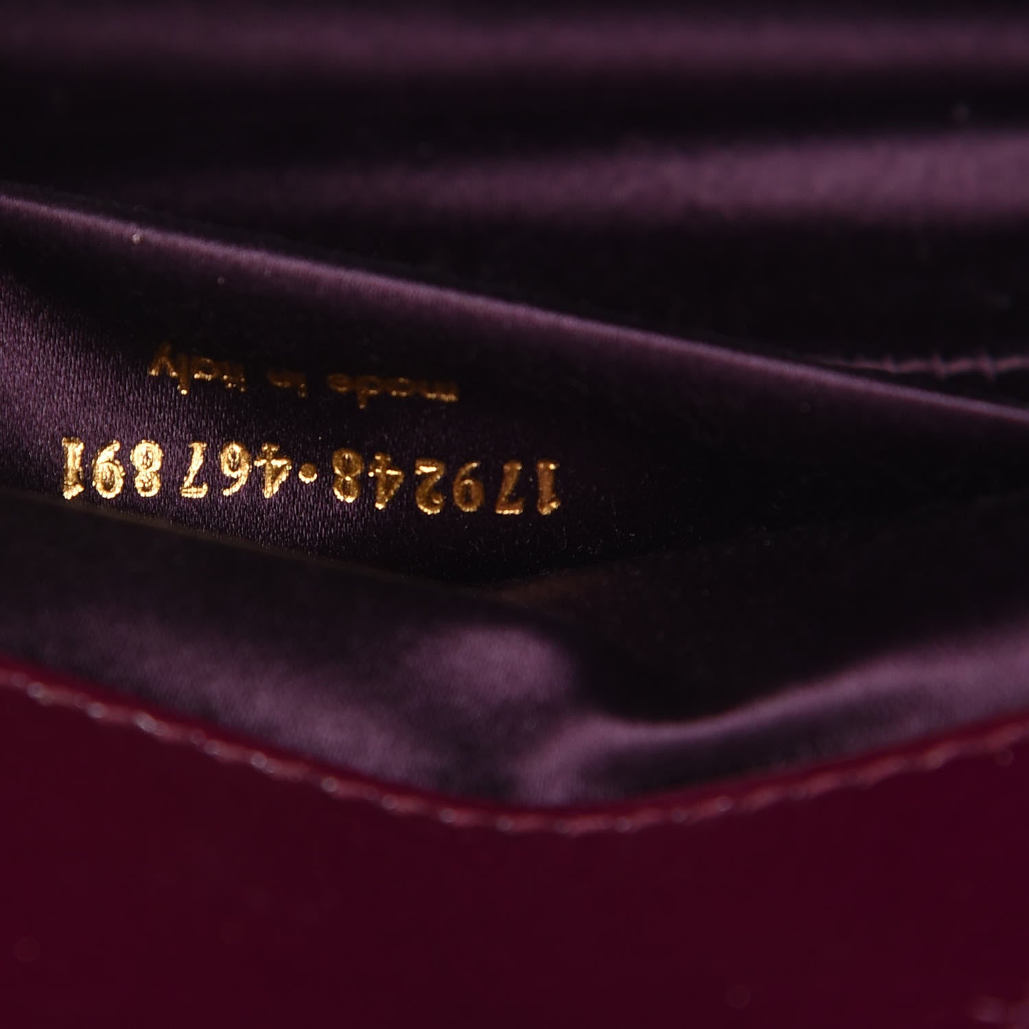 Saint Laurent Textured Patent Small Belle De Jour Clutch Purple 7 of 7
