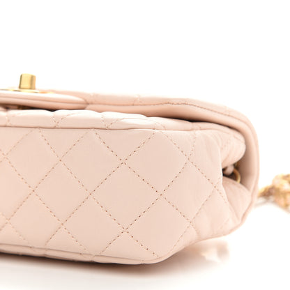 Chanel Lambskin Quilted Mini Rectangular Pearl Crush Flap Light Beige 9 of 9