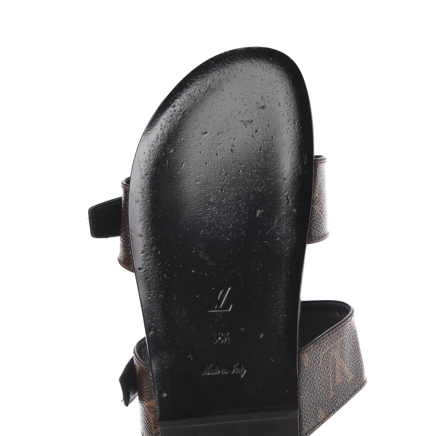 Monogram Bom Dia Mule Sandals 36.5 Black