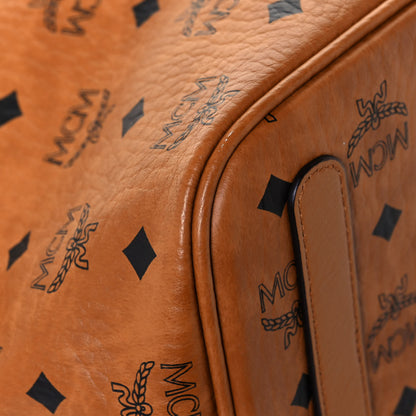 MCM Visetos Medium Liz Reversible Shopper Tote Cognac 7 of 18