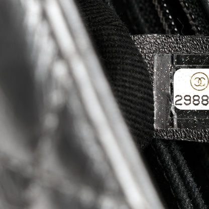 Chanel Metallic Aged Calfskin Quilted Mini Coco Handle Flap Charcoal 7 of 10