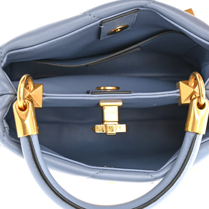 Valentino Garavani Nappa Small Roman Stud The Handle Bag Niagara 5 of 9