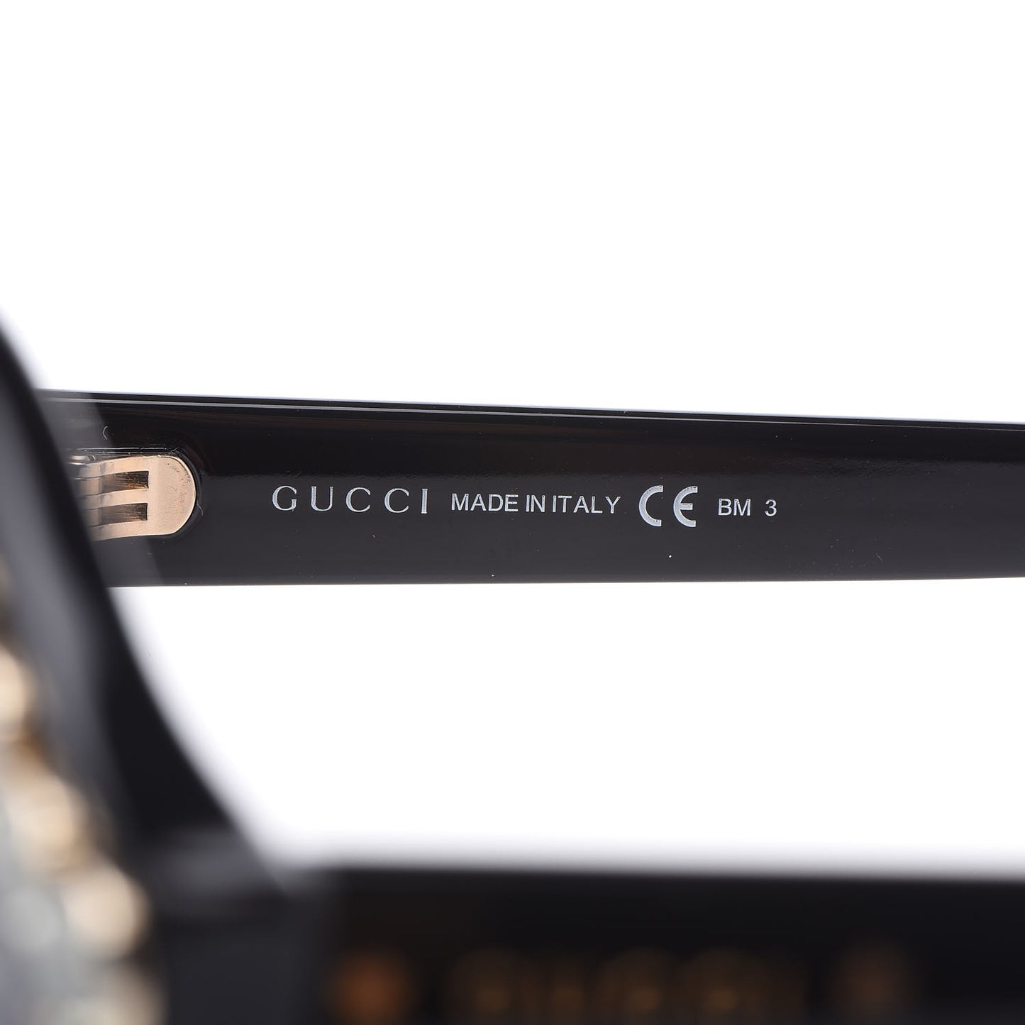 Acetate Crystal Studded Cat Eye Sunglasses GG3867/S Black