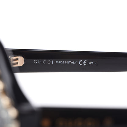 Gucci Acetate Crystal Studded Cat Eye Sunglasses GG3867/S Black 6 of 8